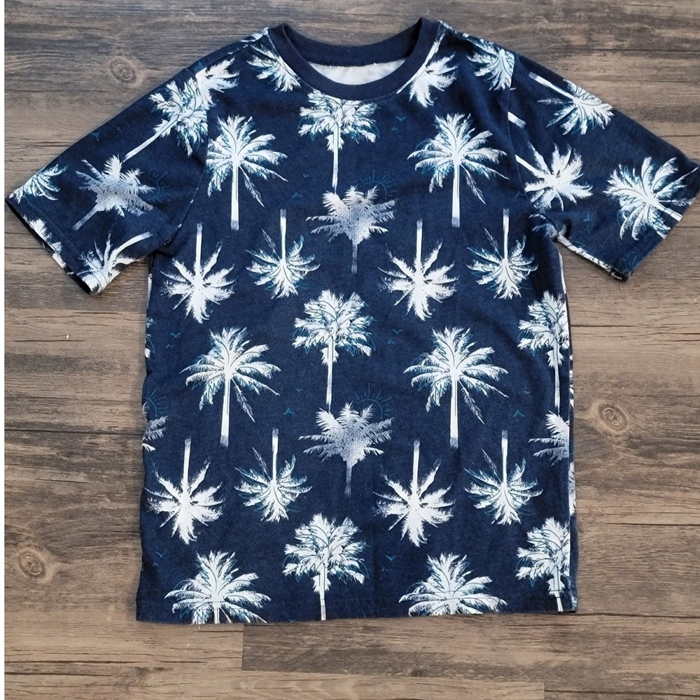 365 Kids from Garanimals Boys Navy Blue Palm Tree Print T-Shirt Size 10‎